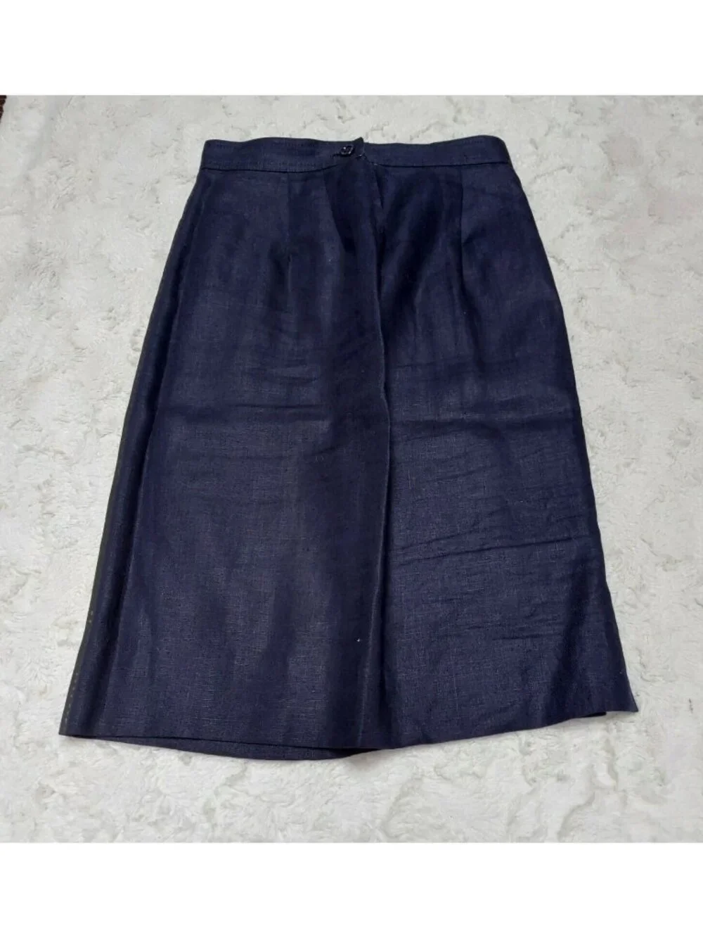 Valentino V Studio Women Linen Career A-Line Skirt Size 38/4 Black Made in Italy
